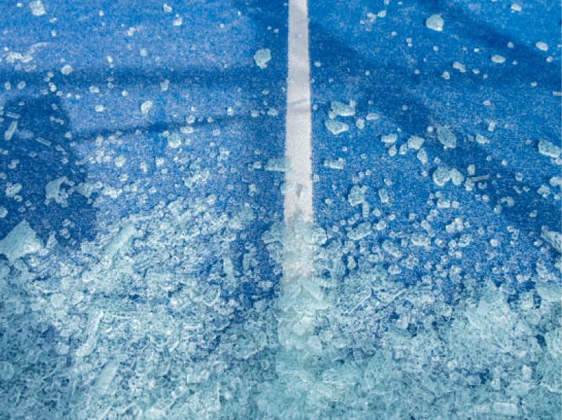 Crystals for padel court